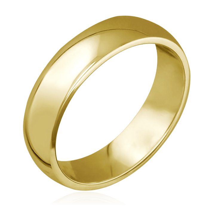 Обручальное кольцо из желтого золота 585 пробы (арт. 44176)