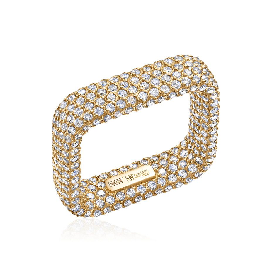 Кольцо с бриллиантами из красного золота 585 пробы (арт. 104701)