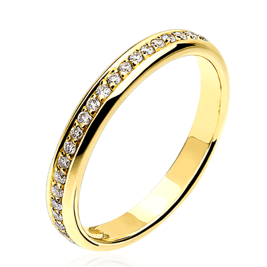 Кольцо с бриллиантами из желтого золота 585 пробы (арт. 44615)