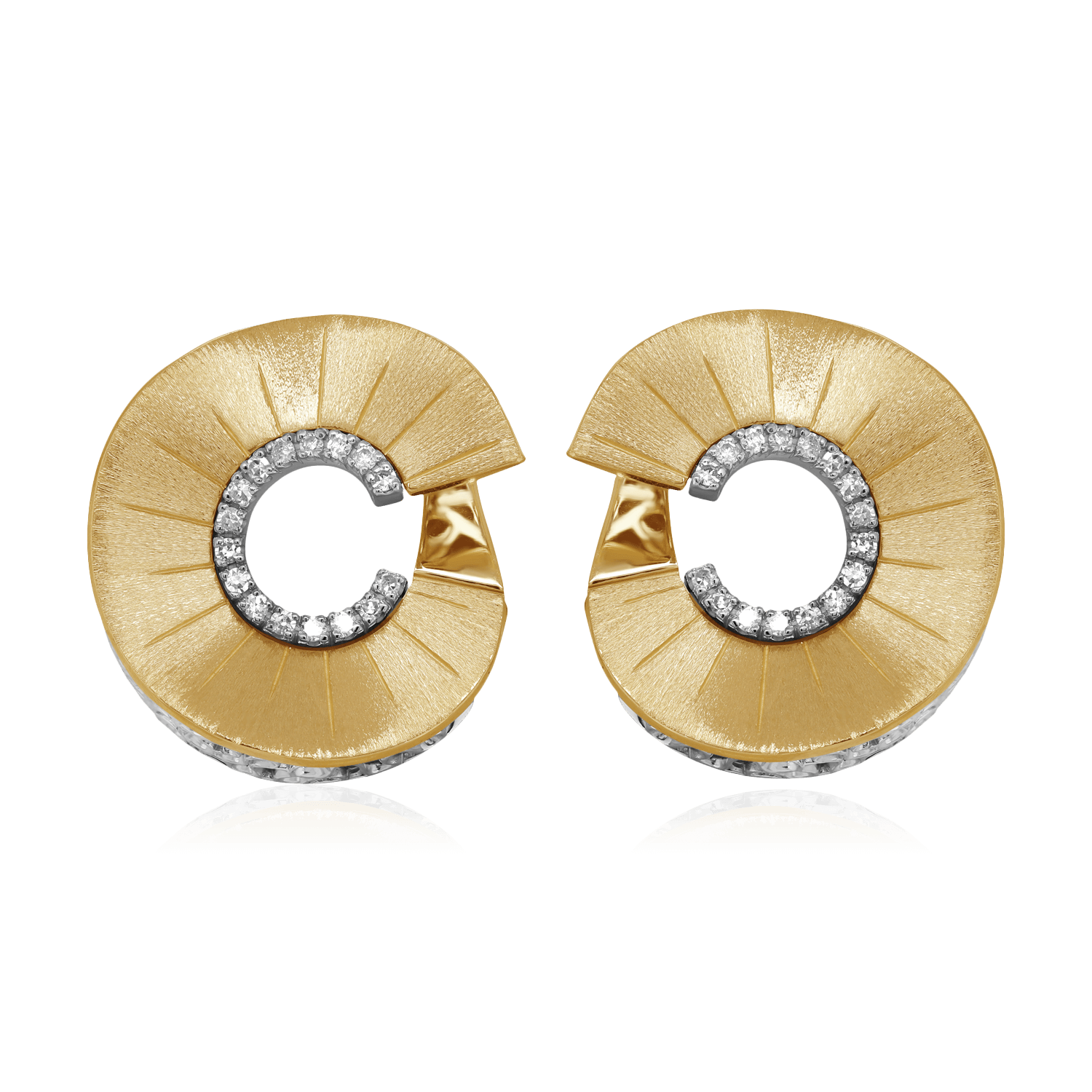 Серьги с бриллиантами из белого золота 585 пробы (арт. 104104)