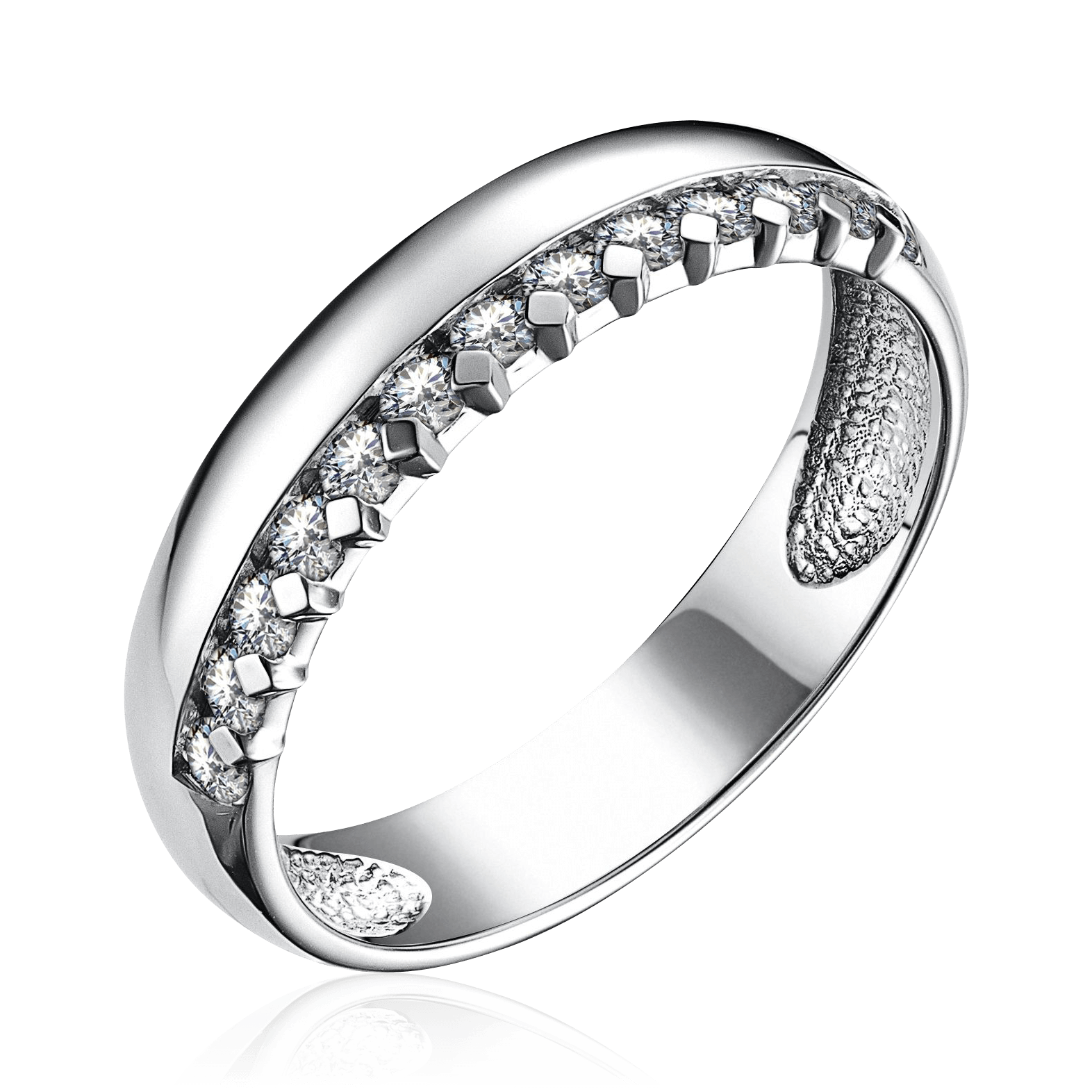 Кольцо с бриллиантами из белого золота 585 пробы (арт. 94282)