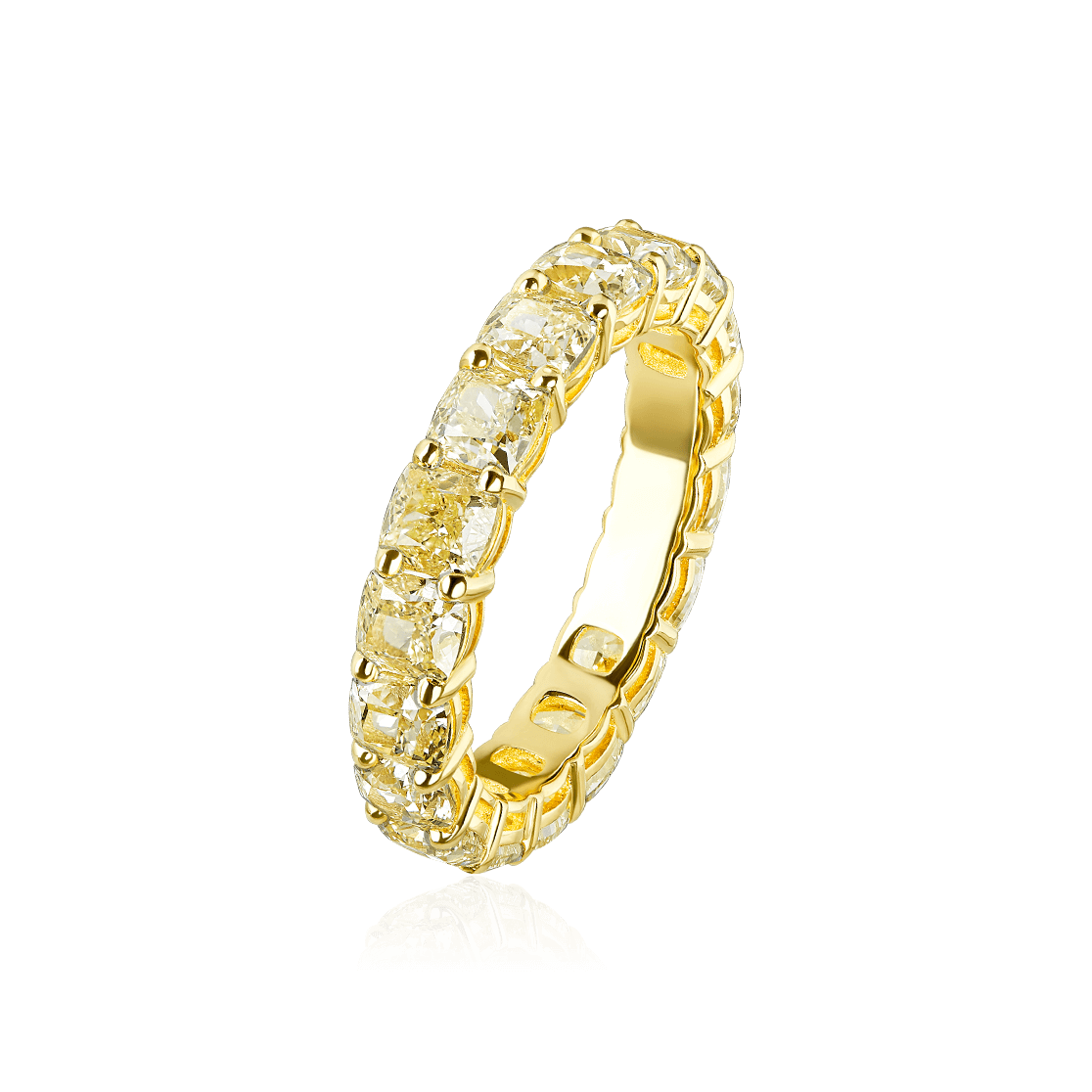 Кольцо с бриллиантами из желтого золота 750 пробы (арт. 99461)