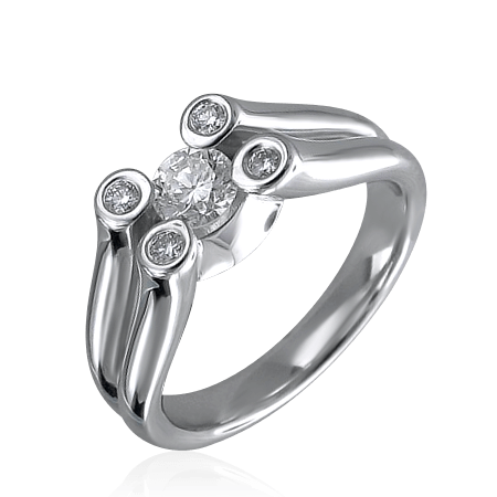 Помолвочное кольцо с бриллиантом Осколок льда, фото № 1
