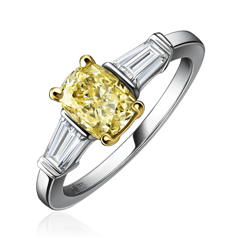 Кольцо с бриллиантами из белого золота 750 пробы (арт. 105233)