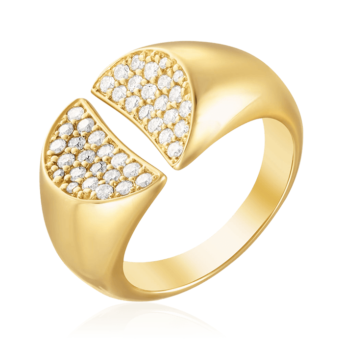 Кольцо с бриллиантами из желтого золота 585 (арт. 57244)