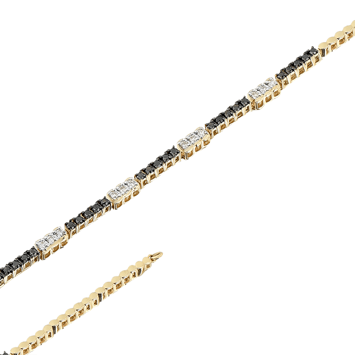 Браслет с бриллиантами из желтого золота 585 пробы (арт. 56368)