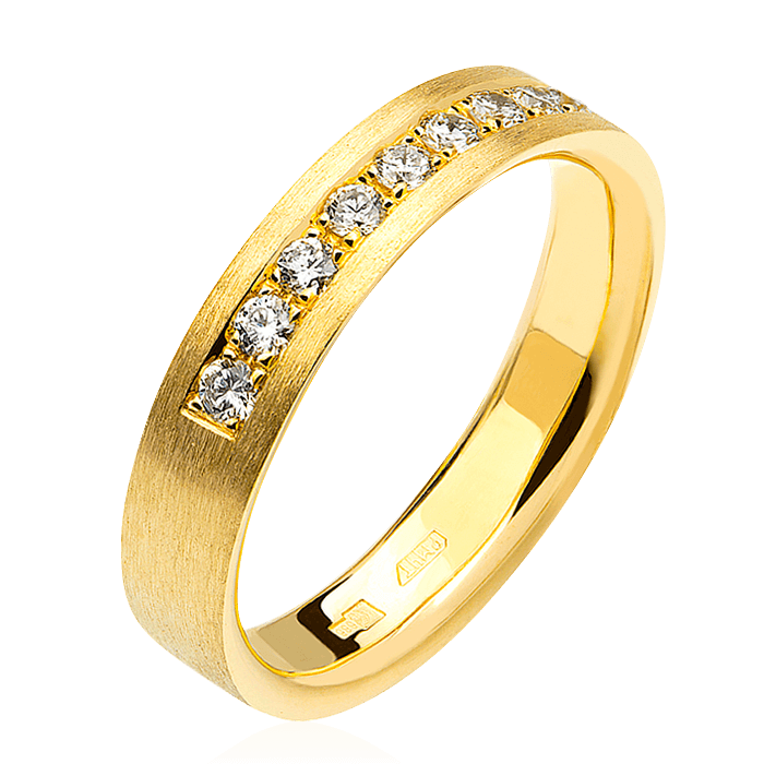 Кольцо с бриллиантами из желтого золота 585 (арт. 44593)