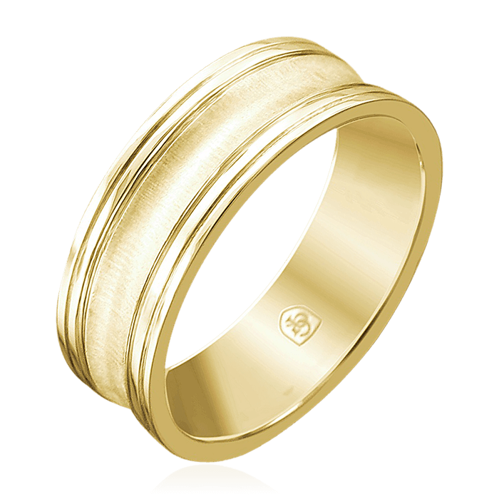 Обручальное кольцо без вставок из желтого золота 585 пробы (арт. 61450)