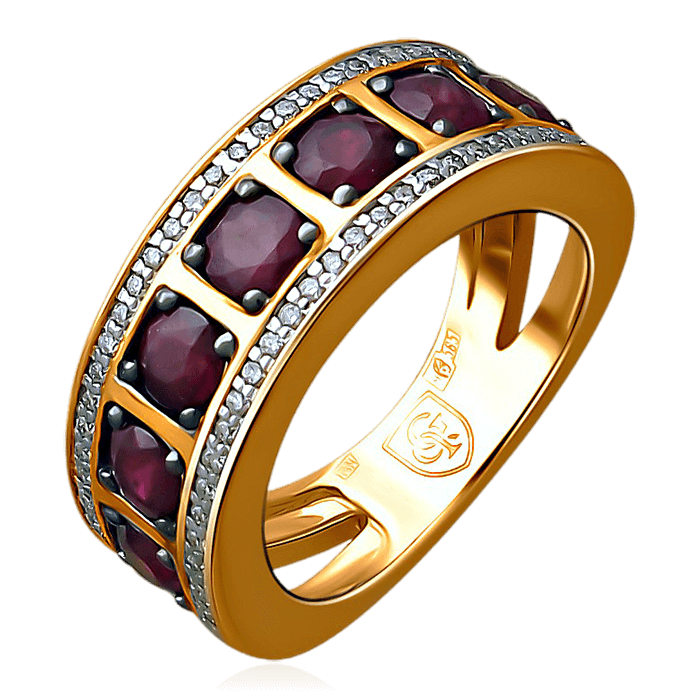 Рубин кольца из золота