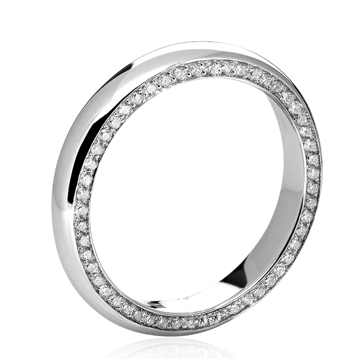 Кольцо с бриллиантами из белого золота 585 пробы (арт. 44626)