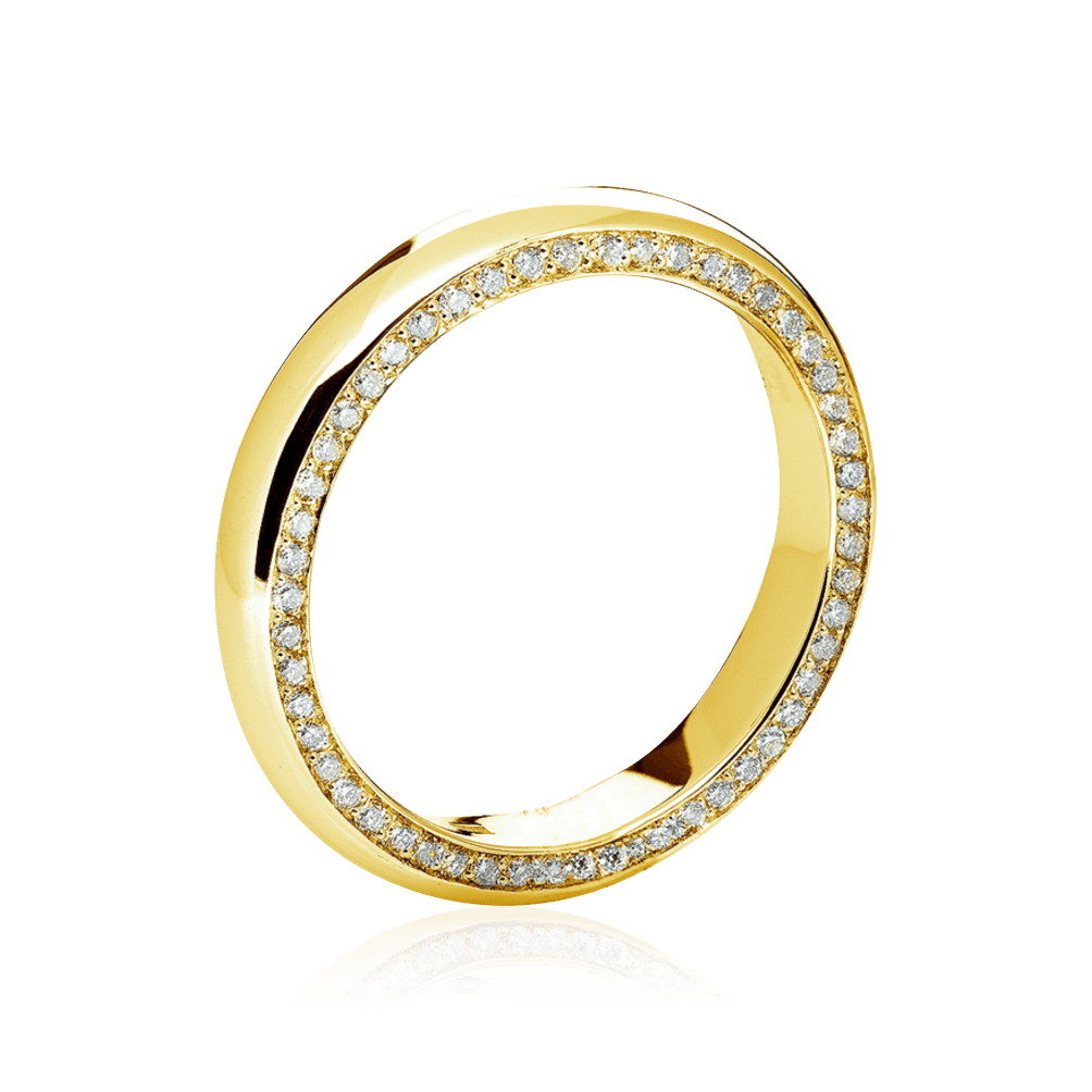 Кольцо с бриллиантами из желтого золота 585 пробы (арт. 105254)