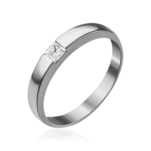 Обручальное кольцо c бриллиантами из белого золота 585, фото № 1