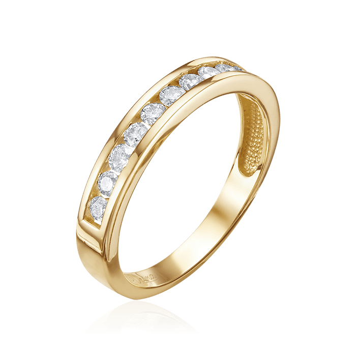 Кольцо с бриллиантами из желтого золота 585 (арт. 64650)