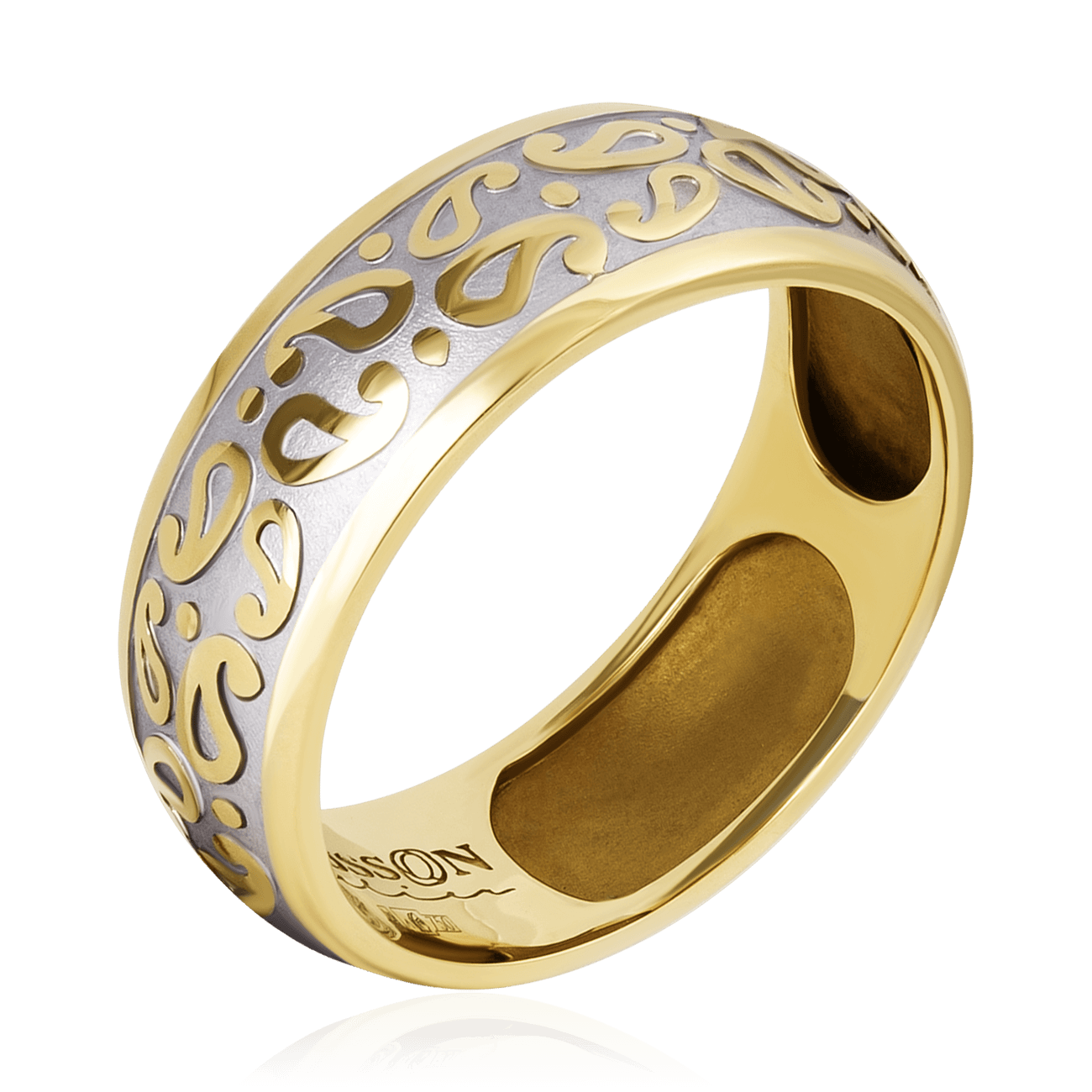 Кольцо без вставок из желтого золота 750 пробы, фото № 1