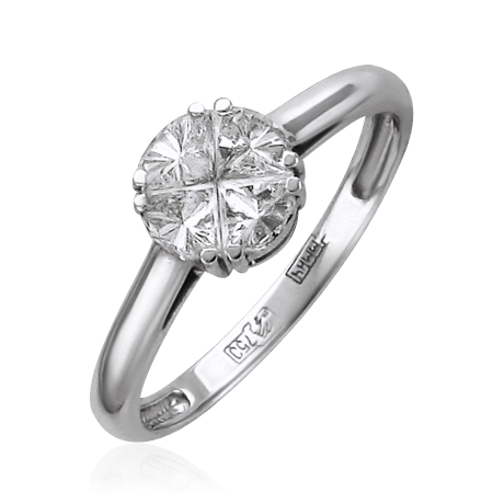 Помолвочное кольцо с бриллиантом Бриллиантовое сердце (арт. 11662)