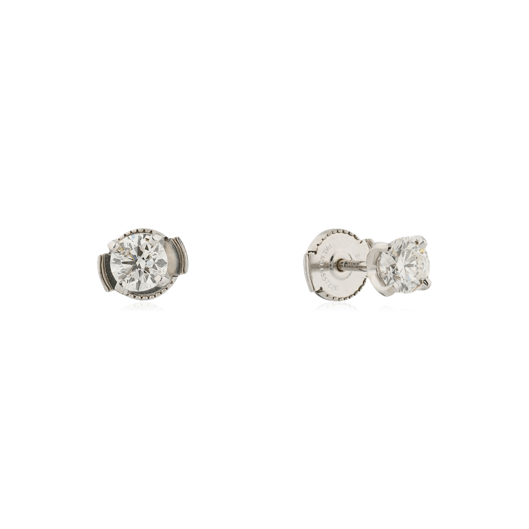 Серьги с бриллиантами из белого золота 585 пробы (арт. 99665)