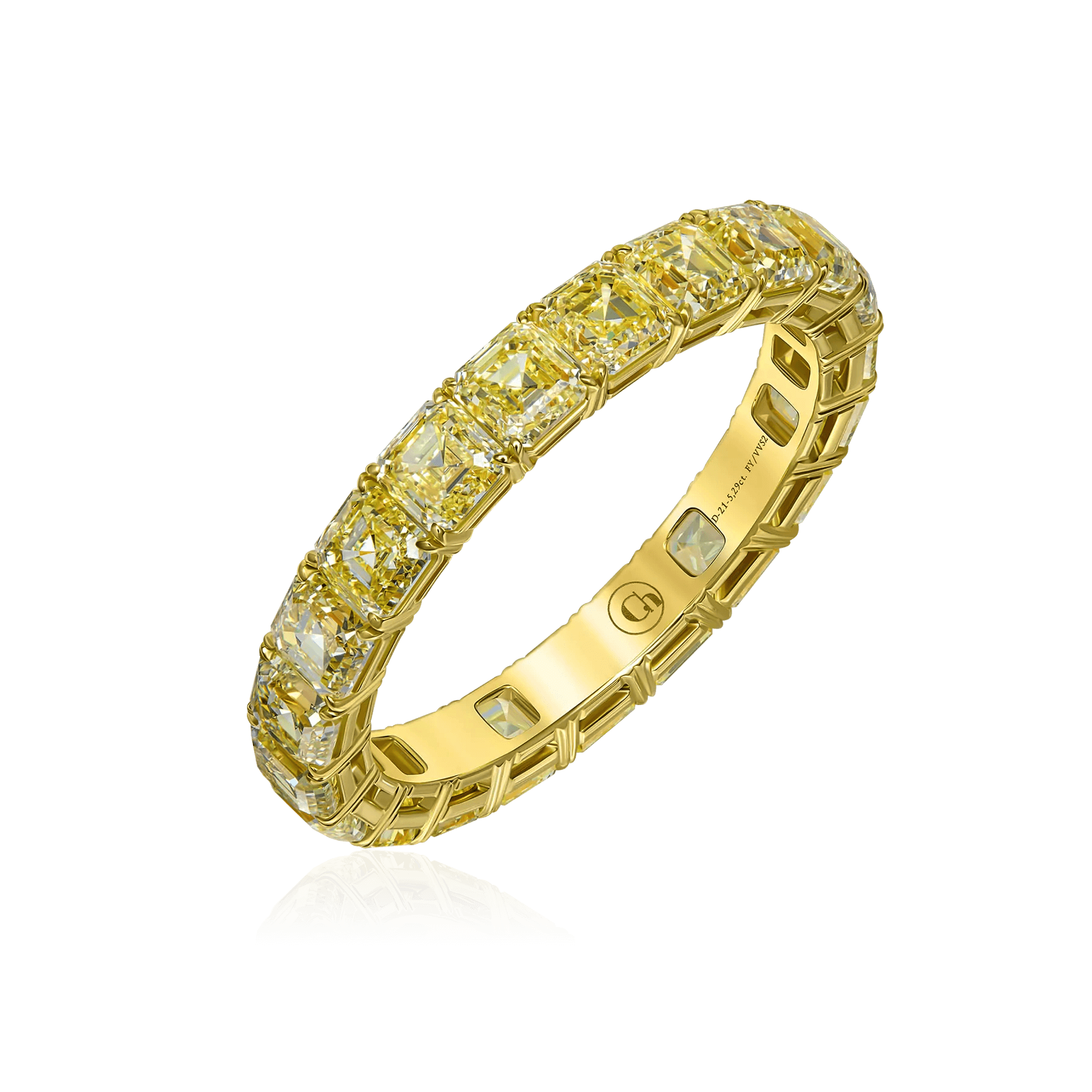 Кольцо с бриллиантами из желтого золота 750 пробы (арт. 102486)