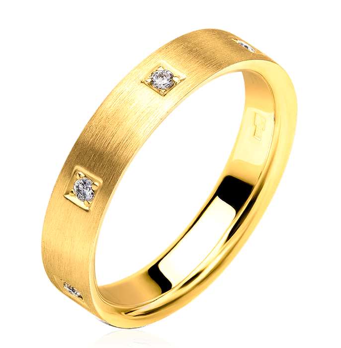 Кольцо с бриллиантами из желтого золота 585 (арт. 44596)