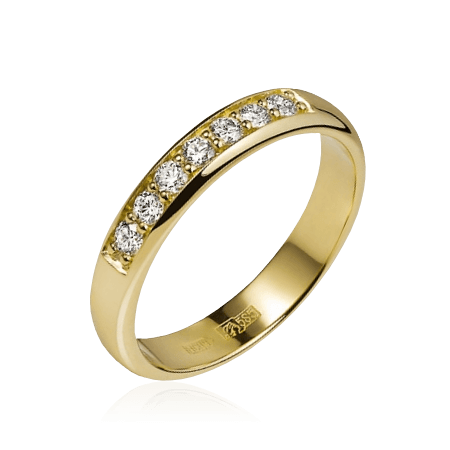Кольцо дорожка с бриллиантами из желтого золота 585 (арт. 21673)