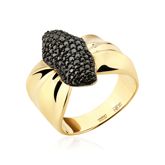 Кольцо с бриллиантами из комбинированного золота 585 (арт. 78834)