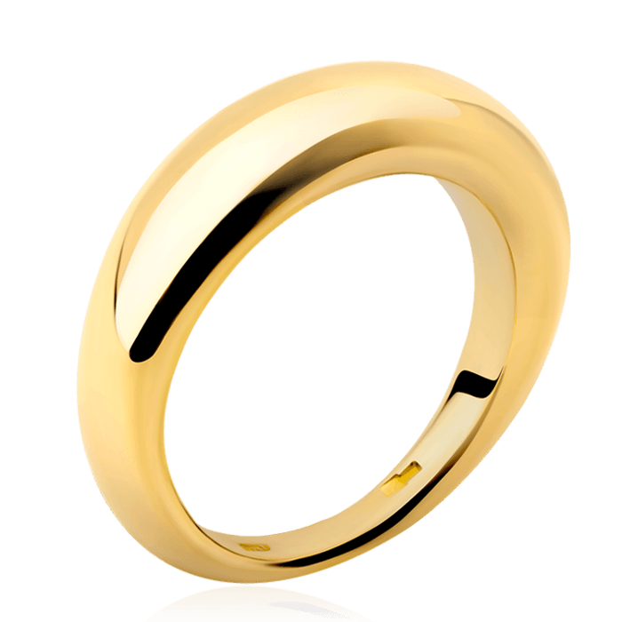 Кольцо без вставок из желтого золота 585 пробы (арт. 44605)
