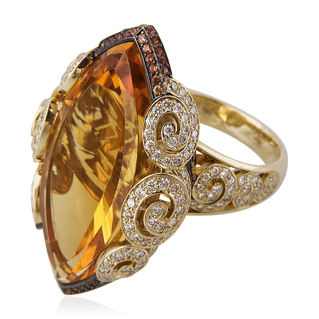 Перстень женский золотой фото